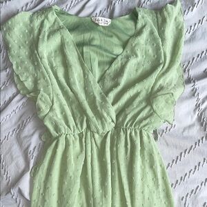 Light Green High-lo Dress